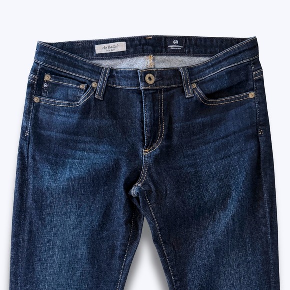 AG Adriano Goldschmied Ballad Slim Boot Jeans Dark Wash Lyocell 28 70s Style - Picture 6 of 10